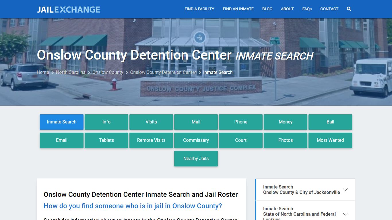Onslow County Detention Center Inmate Search - Jail Exchange